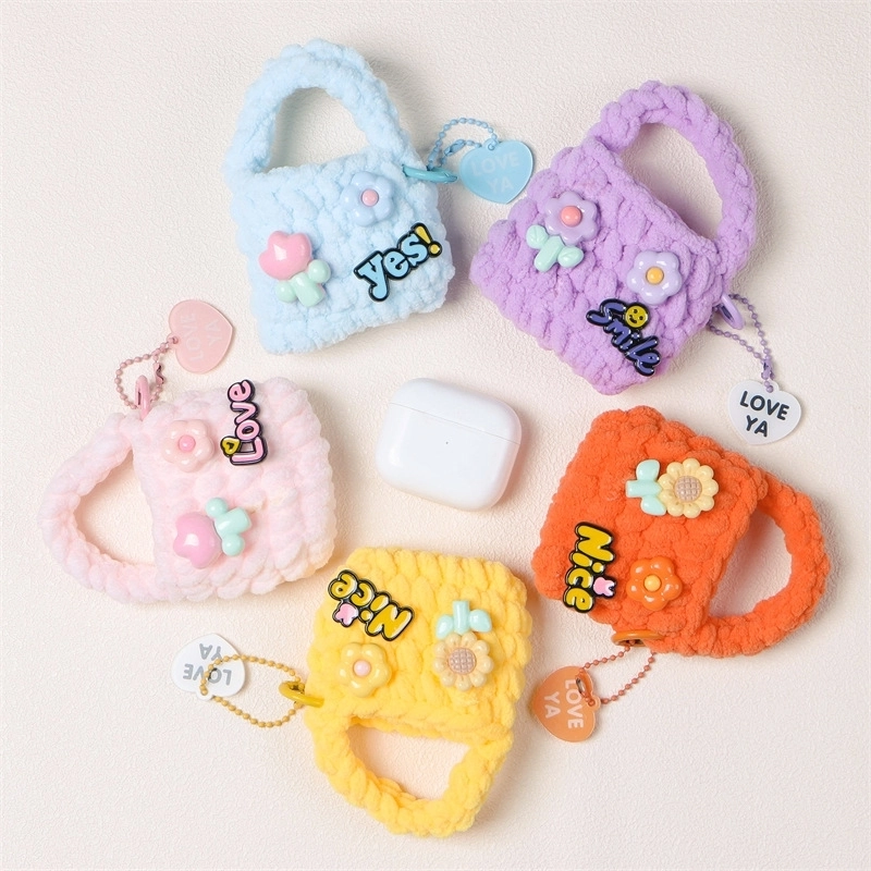 Girl'S Polyester Flower Minimalist Square Zipper