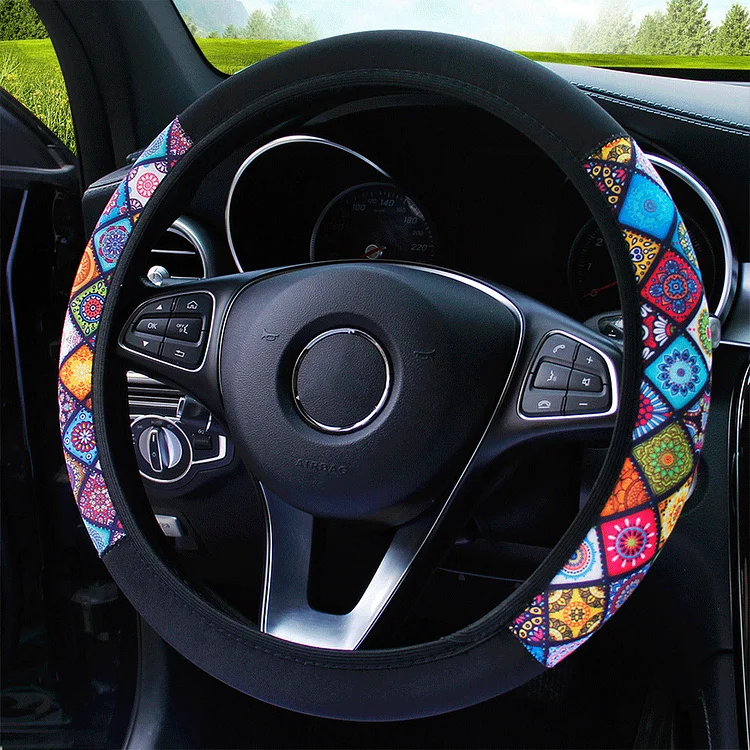 Ethnic Car Steering Wheel Cover