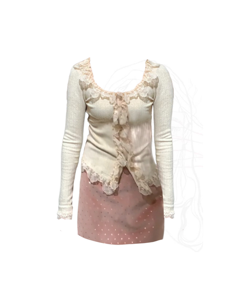 French Elegance Outfits 2 Piece Set Square Collar Tops Single Breasted +Wrap Hip High Waist Sparkly A-Line Skirts Coquette Gyaru