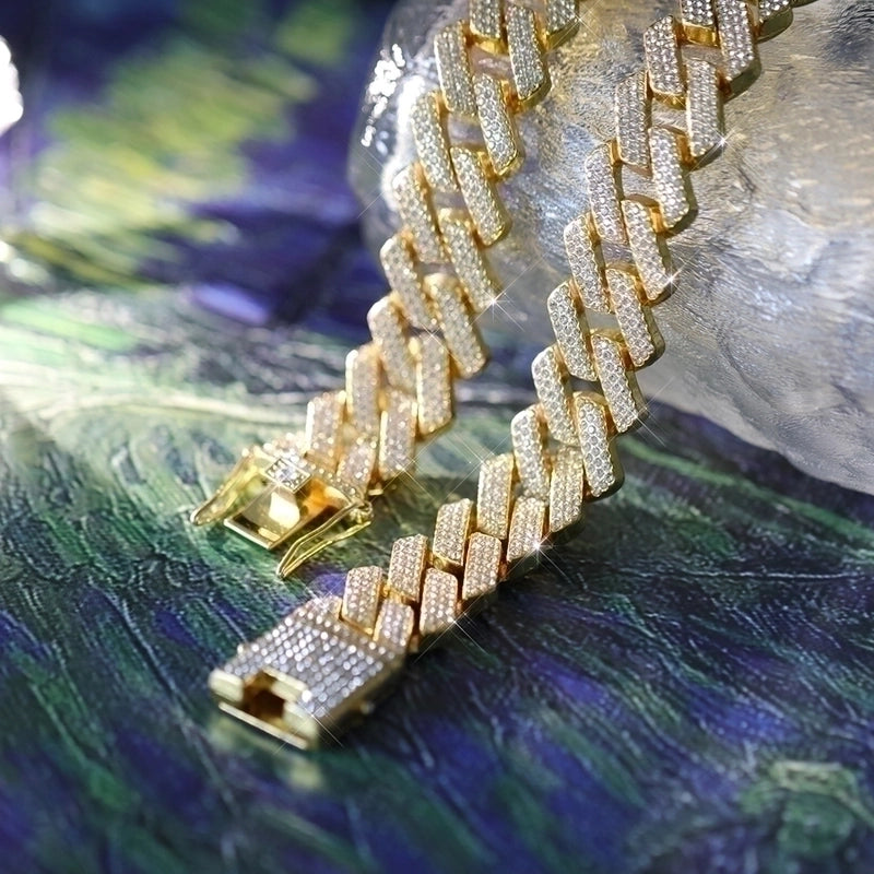 Hip-hop Exaggerated Rock Necklace Alloy Inlay Rhinestones Men’s Pendant Necklace