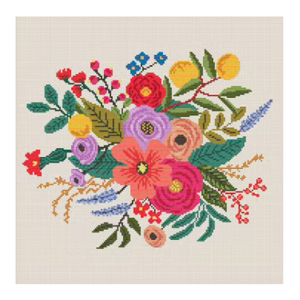 

Flower - 11CT Stamped Cross Stitch - 40*40CM, 501 Original