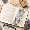 3Pcs DIY Pearl Painting Butterfly Flowers Bookmark with Butterfly Pendant Home Office Supplies Gift for Book Lovers