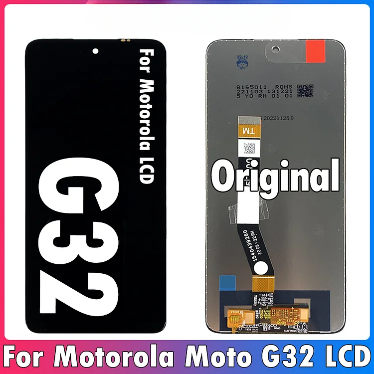 6.5" Original For Motorola Moto G32 LCD Display Screen Touch Panel Digitizer Assembly For Moto G32 Display Repair