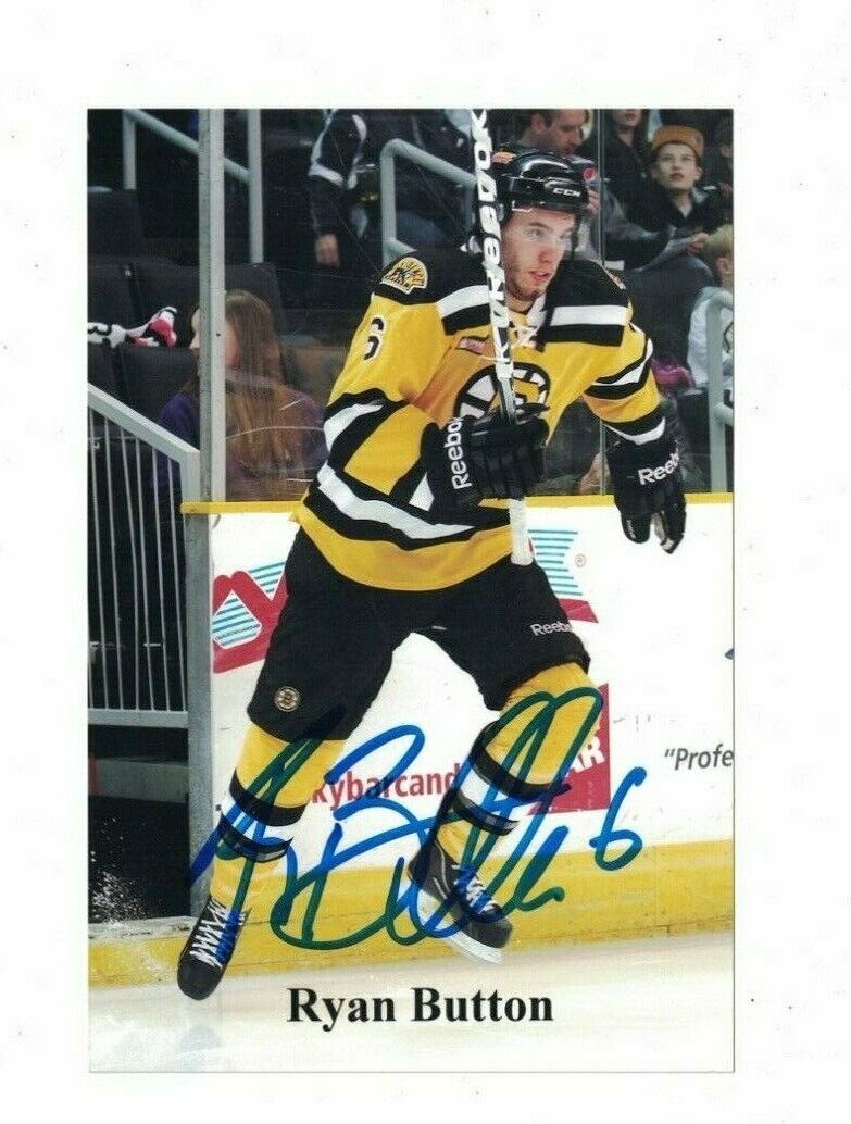 Ryan Button Providence Bruins Signed 4x6 Hockey Photo Poster painting W/Our COA B