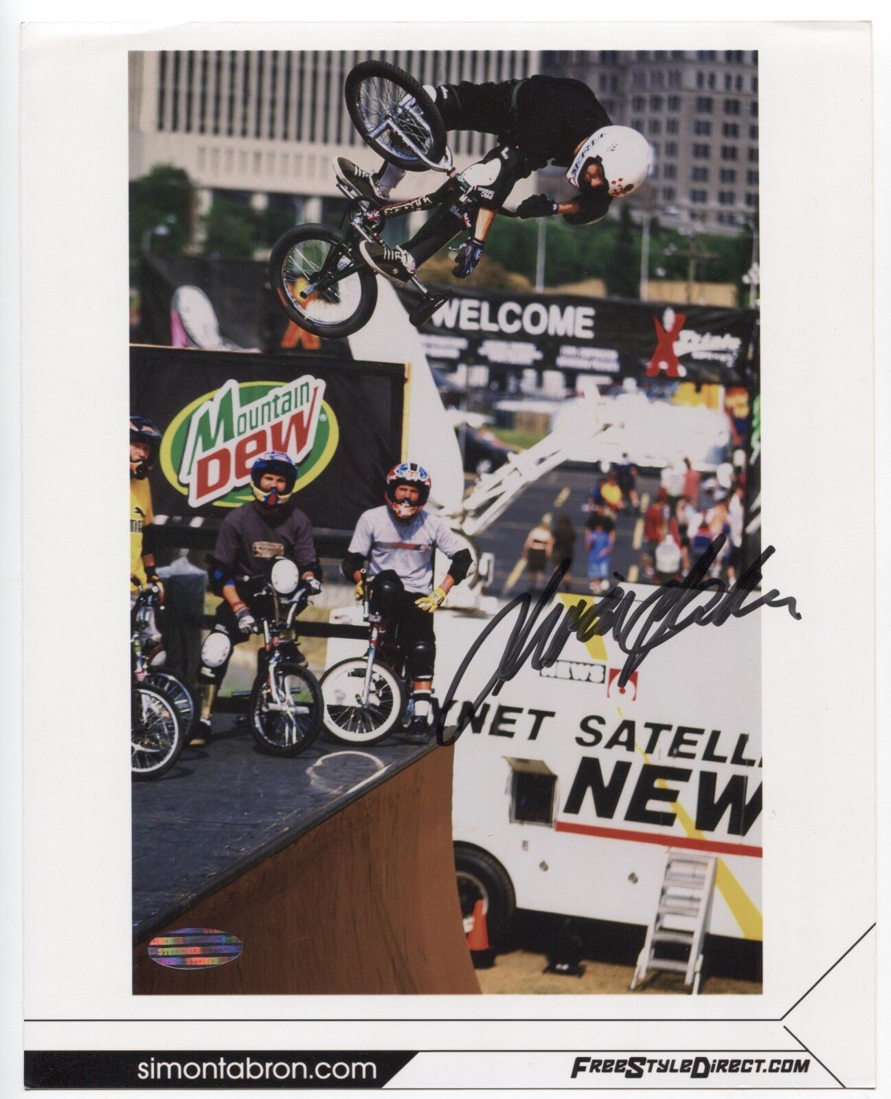 Simon Tabron Signed 8x10 Photo Poster painting Steiner Autographed Signature BMX X Games