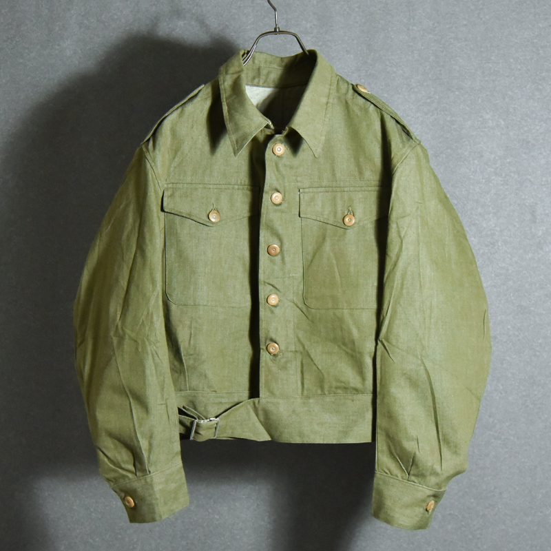Men's 50s Army Green Denim Jacket