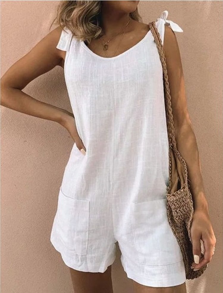 Women's Solid Color Fashion Jumpsuit