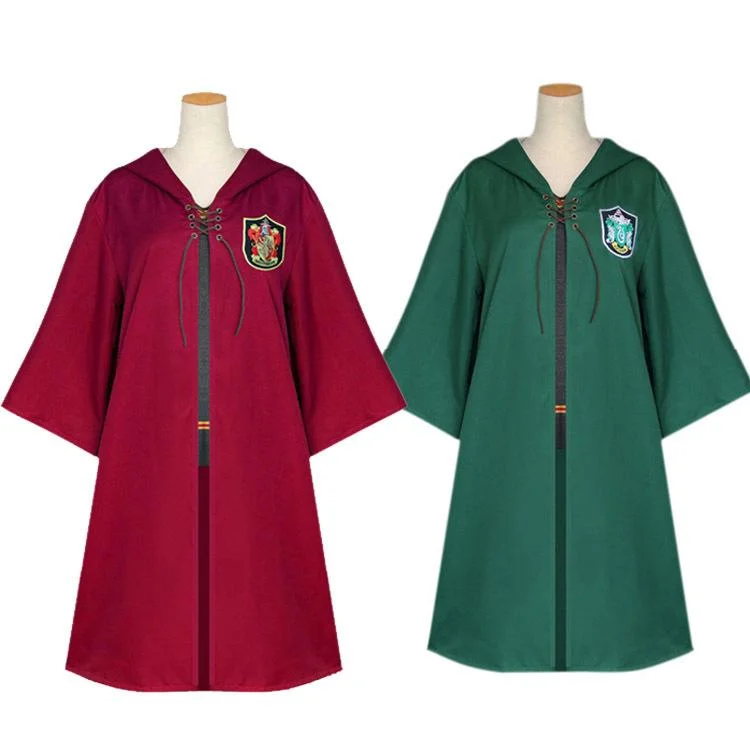 Mayoulove Harry Potter Cosplay Robe Cloak Clothes Slytherin Gryffindor Costume Magic School Party Uniform-Mayoulove
