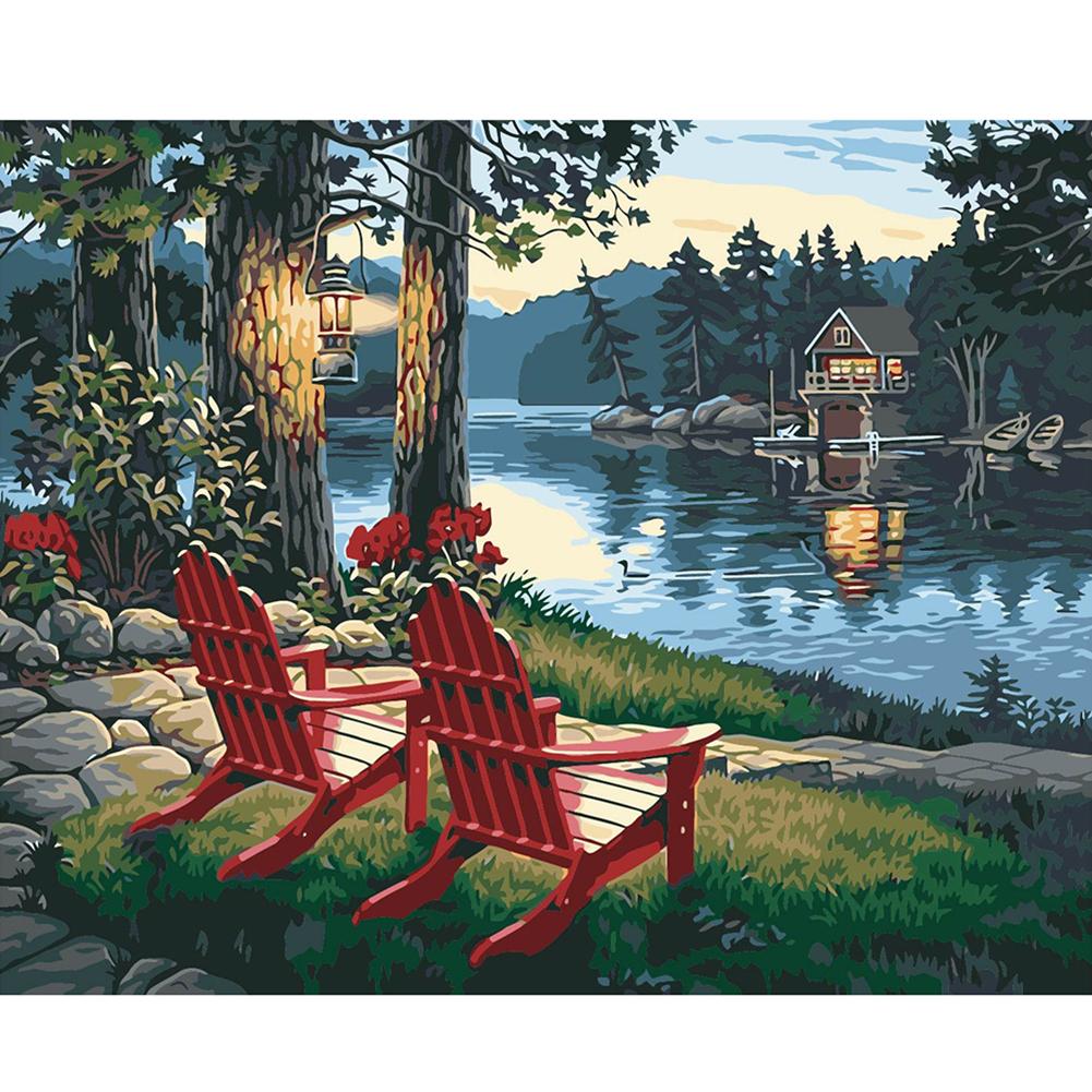 

40*50CM Paint By Numbers-Relax Lake, 501 Original