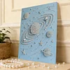 DIY Pearl Painting Blue Planet for Home Wall Decor with Frame(30x40cm)