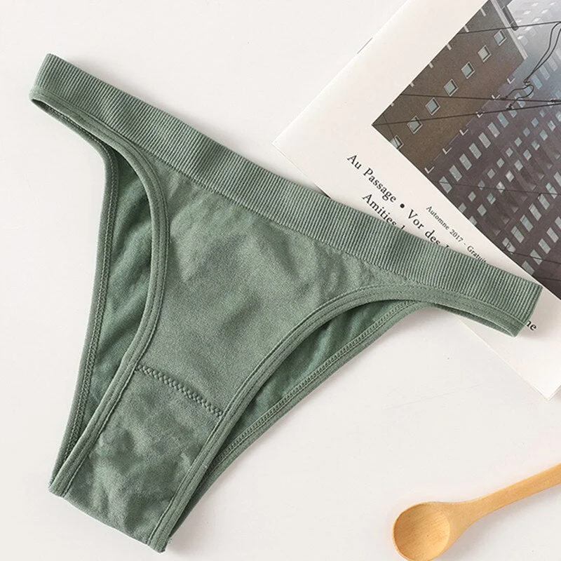 Women Thong Brazilian Panties Sexy G-String Female Underpants Bikini Cotton Gusset Sexy Lingerie Ladies Seamless Underwear