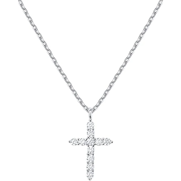 Cubic Zirconia Cross Faith Necklace