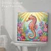 (25x25cm)DIY Seahorse Framed Handmade Pearl Painting Art Craft Kit Living Home Decor