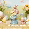 3D Stacking Rabbit Silicone Candle Mould DIY Easter Casting Tools Reusable Handmade Easter Soap Mould Desktop Ornament Silicone Moulds For Candle Making Craft Festival Decoration
