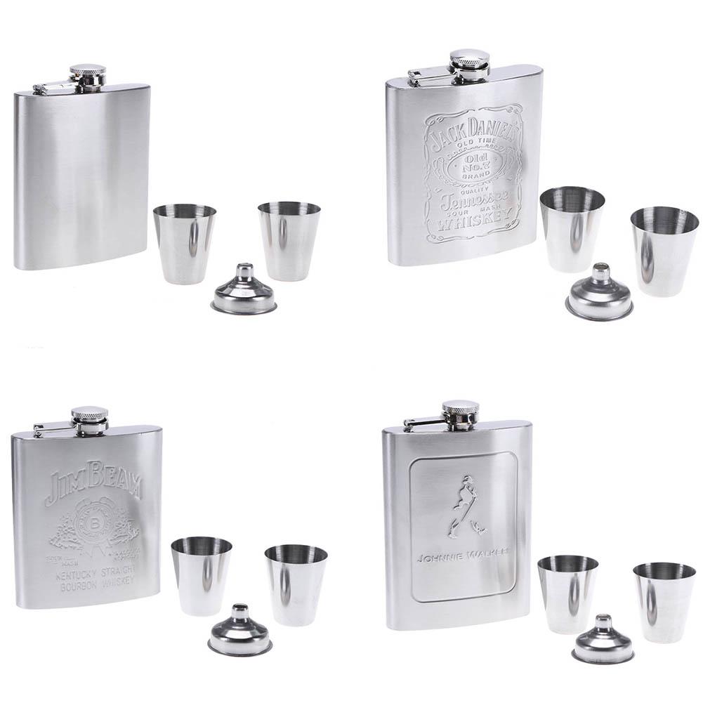 

7oz Outdoors Portable Stainless Steel Drink Mug Flask Flagon Funnel Cup Set, Jack, 501 Original