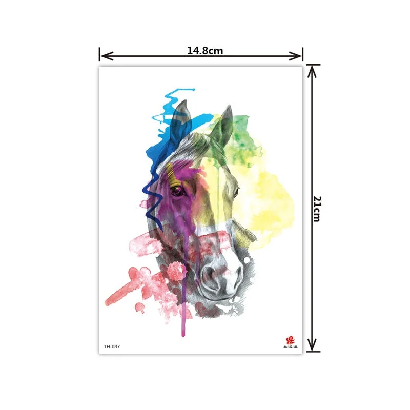 New style tattoo stickers anti-real big picture waterproof sweat flower arm tattoo stickers sika deer parrot tattoo stickers