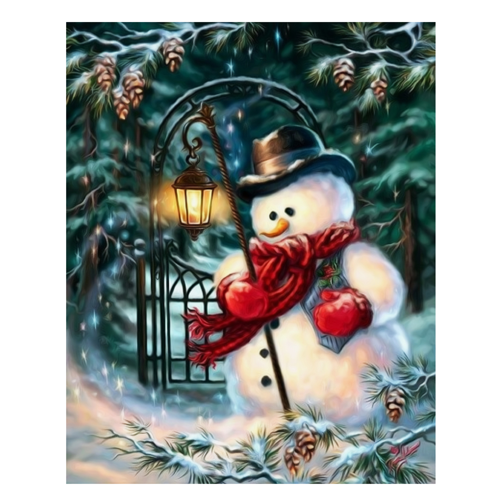 

20*25CM - Special Shaped Diamond Painting - Christmas Snowman, 501 Original