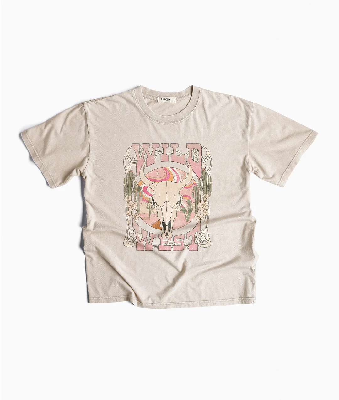 Wild West Western Acid Wash T-shirt