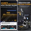 FNIRSI HS-02A 100W Portable Corded Soldering Iron Kit, 3-Speed ​​Rapid Heating, 330-100&deg;F, 3 Preset Temperatures, 6 F245 Soldering Tips, Smart Digital Soldering Pen Tool, Suitable for Electronics Repair