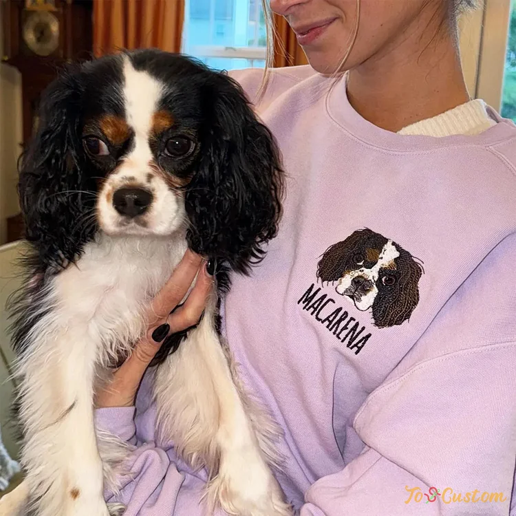 TOSCUSTOM™ Personalized Embroidered Dog Sweatshirts for Humans with Name 
