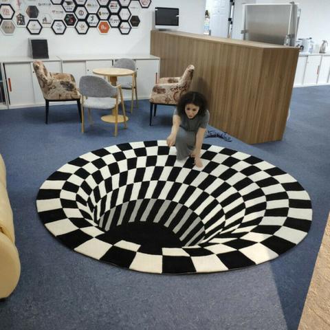 3D Vortex Illusion Rug