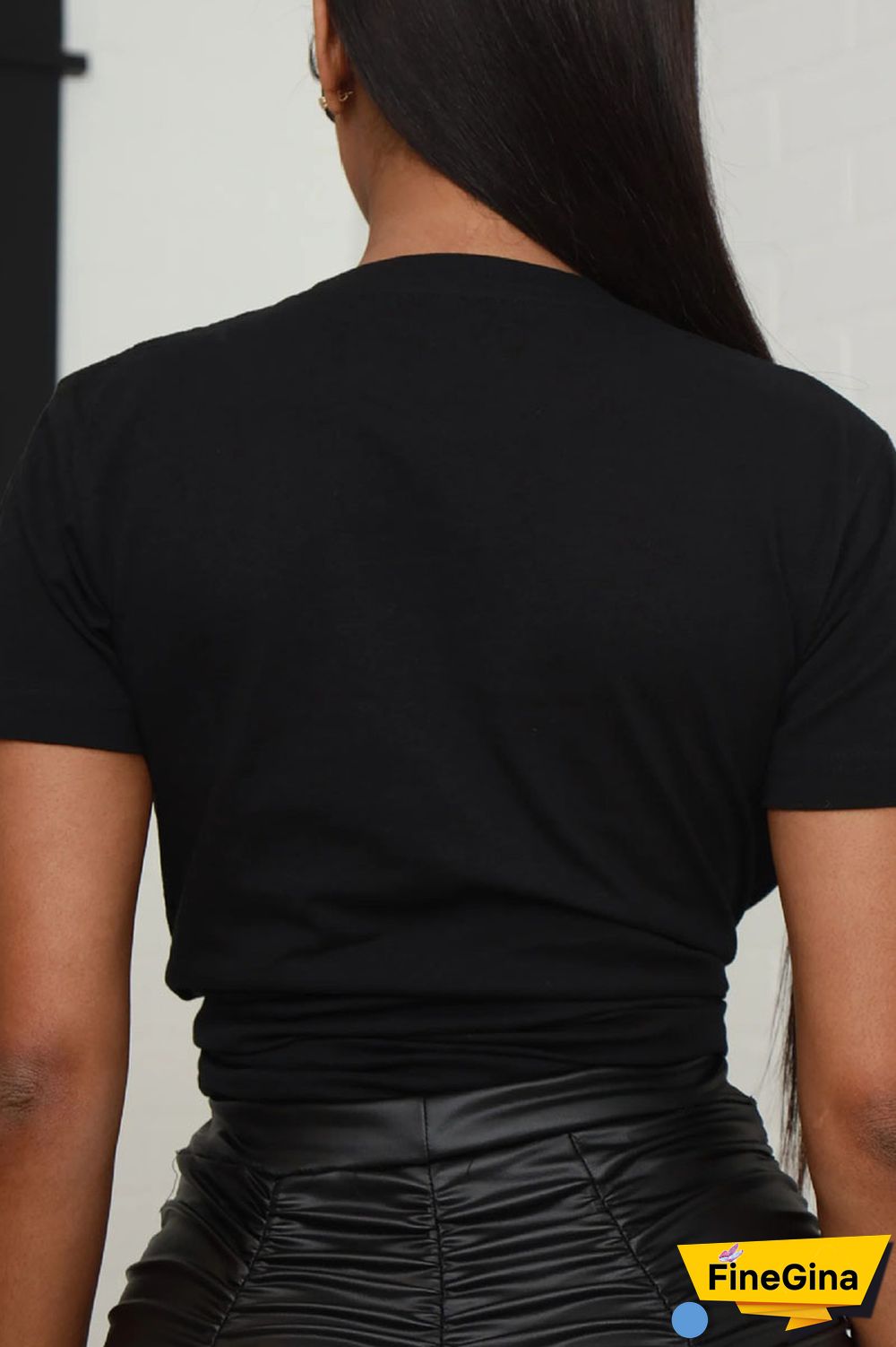 Black Casual Daily Print Patchwork O Neck T-Shirts