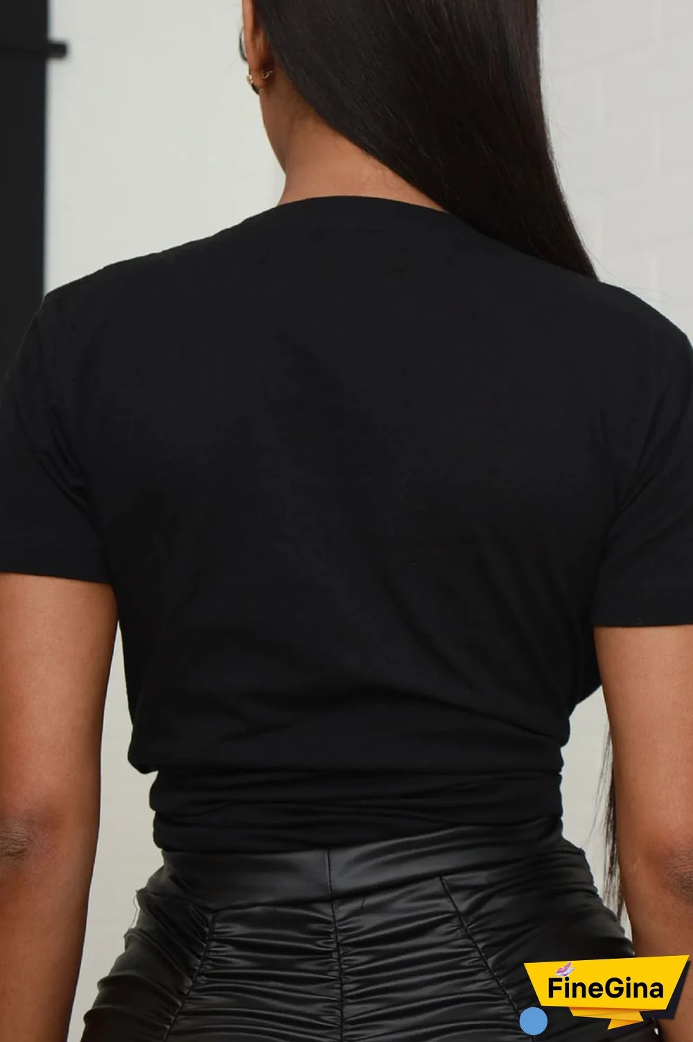 Black Casual Daily Print Patchwork O Neck T-Shirts