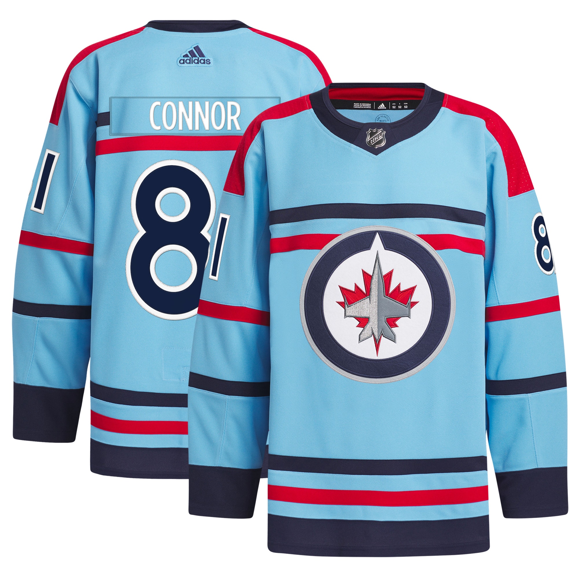 Kyle Connor Winnipeg Jets  Anniversary Primegreen    Jersey – Light Blue mysite