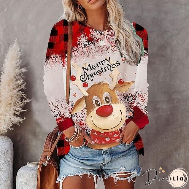 Ugly Christmas Shirt Women's Reindeer