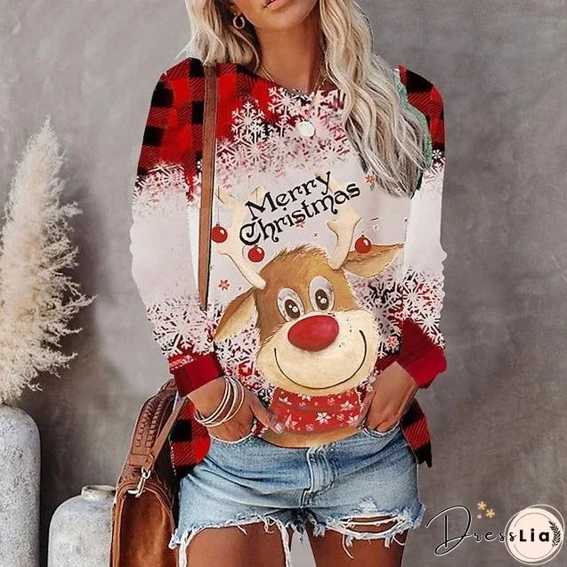 Ugly Christmas Shirt Women's Reindeer