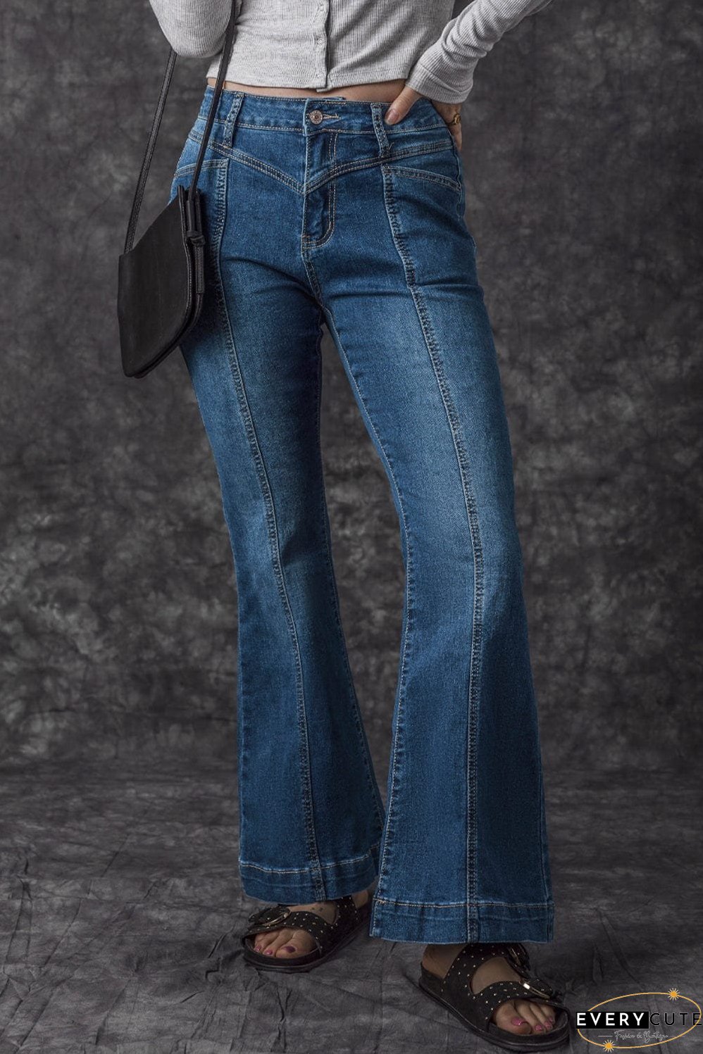 Trendy Flared Leg Jeans