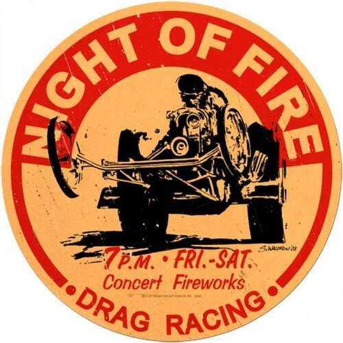 Drag Racing- Round Shape Tin Signs/Wooden Signs - 30*30CM