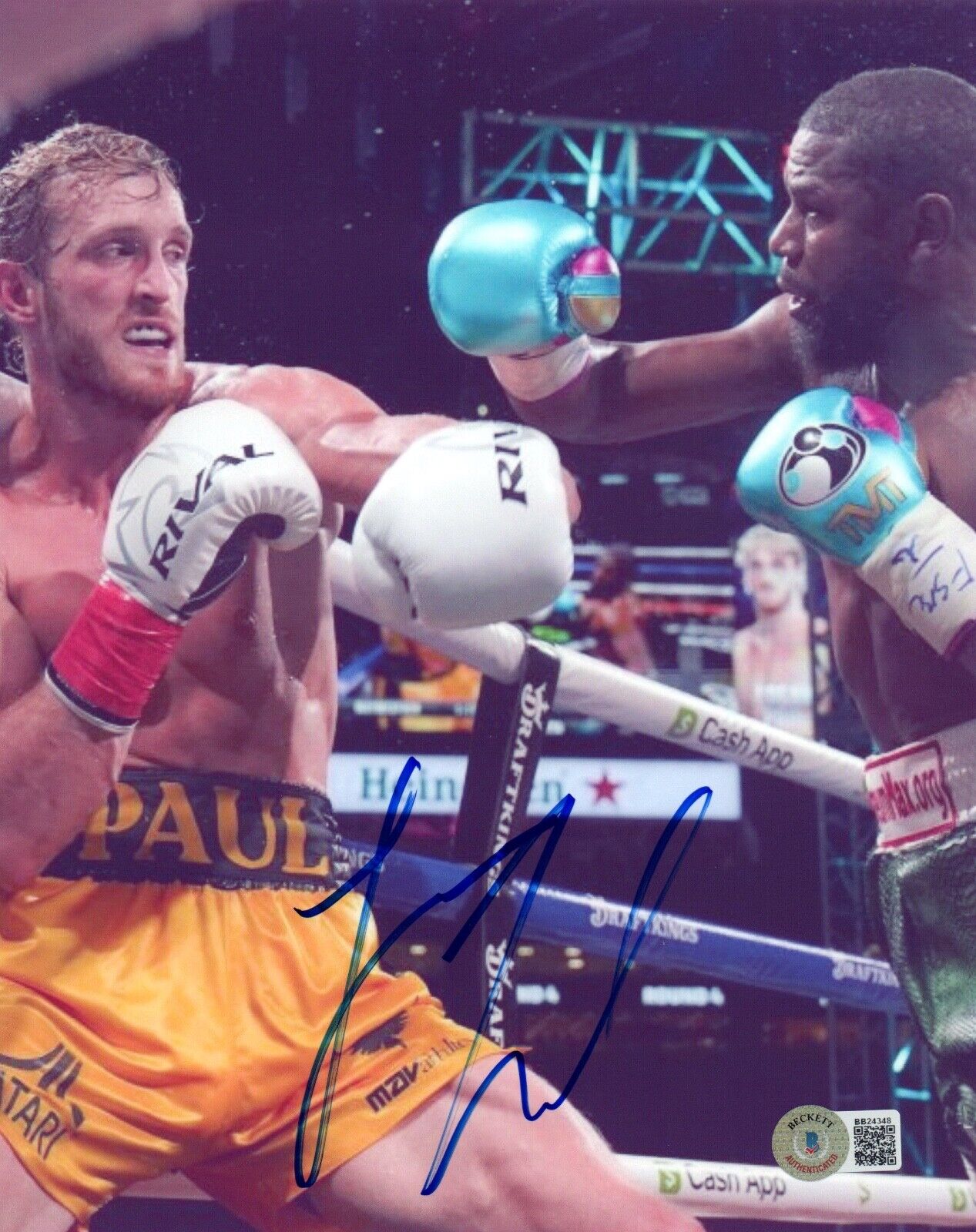 Logan Paul Signed Autographed 8x10 Photo Poster painting Mayweather Boxer Boxing Beckett BAS COA