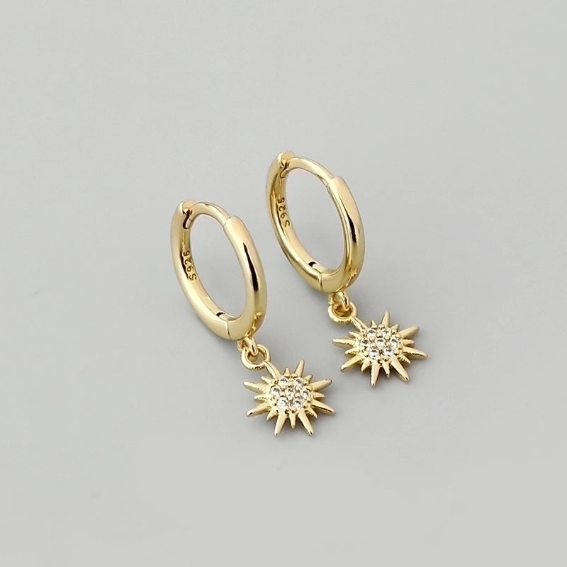 1 Pair Minimalist Geometric Plating Copper Drop Earrings