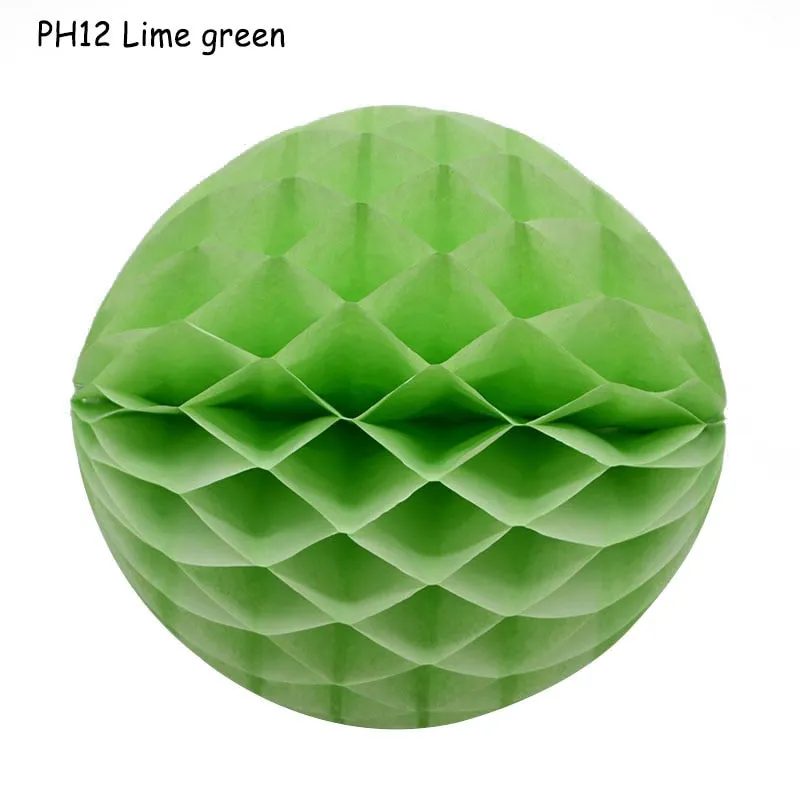 1Pcs 2 -12 Chinese Round Hanging Paper Honeycomb Flowers Balls Crafts Party Wedding Home DIY Decoration Paper Lantern Pompom