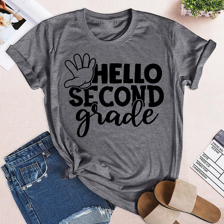 ANB - Hello Second Grade Book Lovers Tee-05156