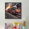 Skeleton Train-11CT Stamped Cross Stitch 40*40cm/15.75*15.75in