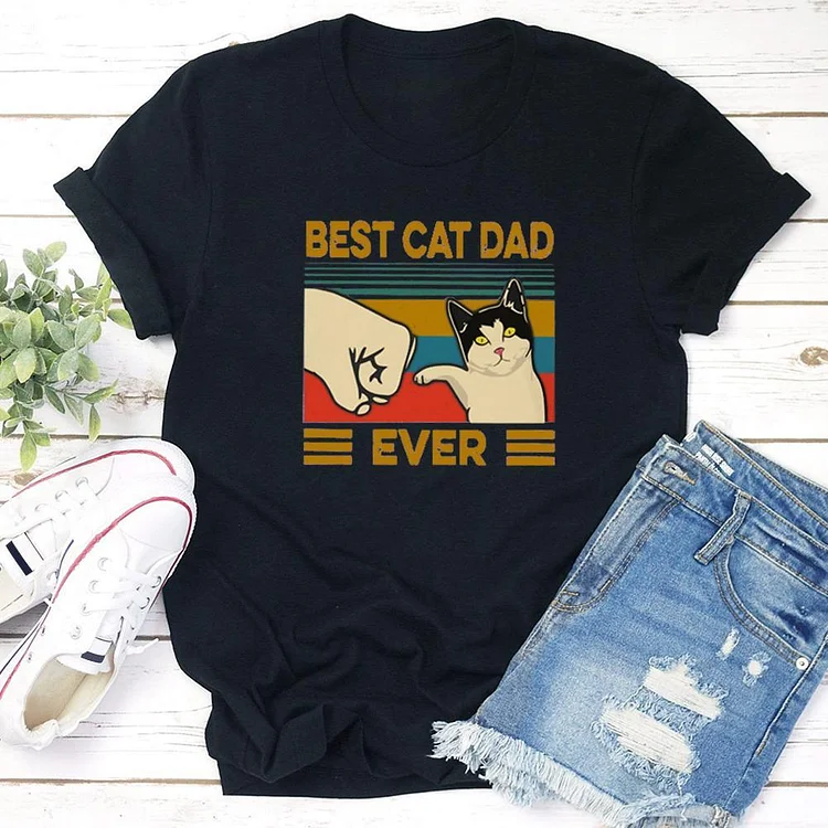 Best Cat Dad T-shirt Tee - 01124-Annaletters