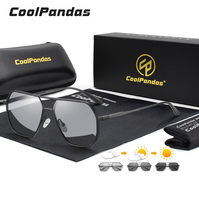 ATTCL Men's Polaroid Sunglasses Aluminium Magnesium Alloy Metal Frame Ultra Light, 8587 black blue 2, M