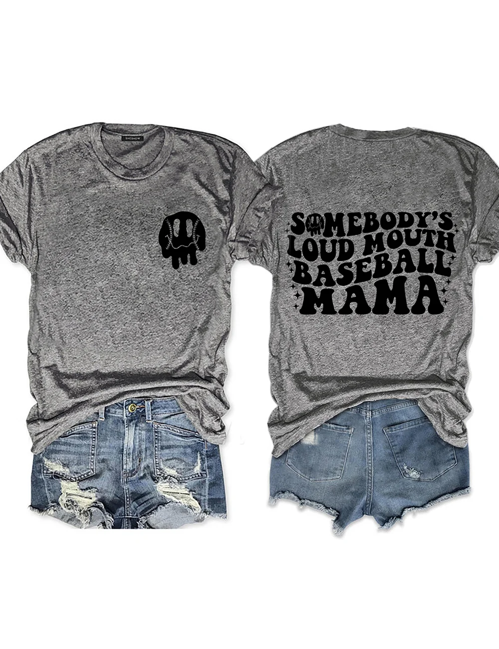 Somebody's Loud MOUTH Baseball Mama T-shirt