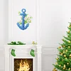 Diamond Painting Blue Flower Wreath Door Hanging Decor