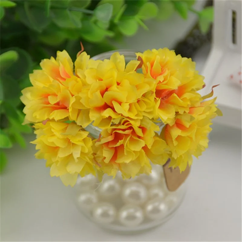 6pcs/lot New Arrival Silk Scrapbooking Mini Artificial Rose Flowers Bouquet For Wedding Decoration DIY Wreath Home Craft Flower