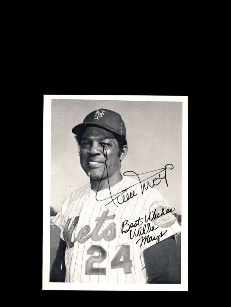 Willie Mays PSA DNA Coa Signed Vintage 5x7 Photo Poster painting Mets Autograph