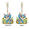 (US Only)PET Double Sided Special Shaped Easter Alphabet DIY Diamond Painting Keychain