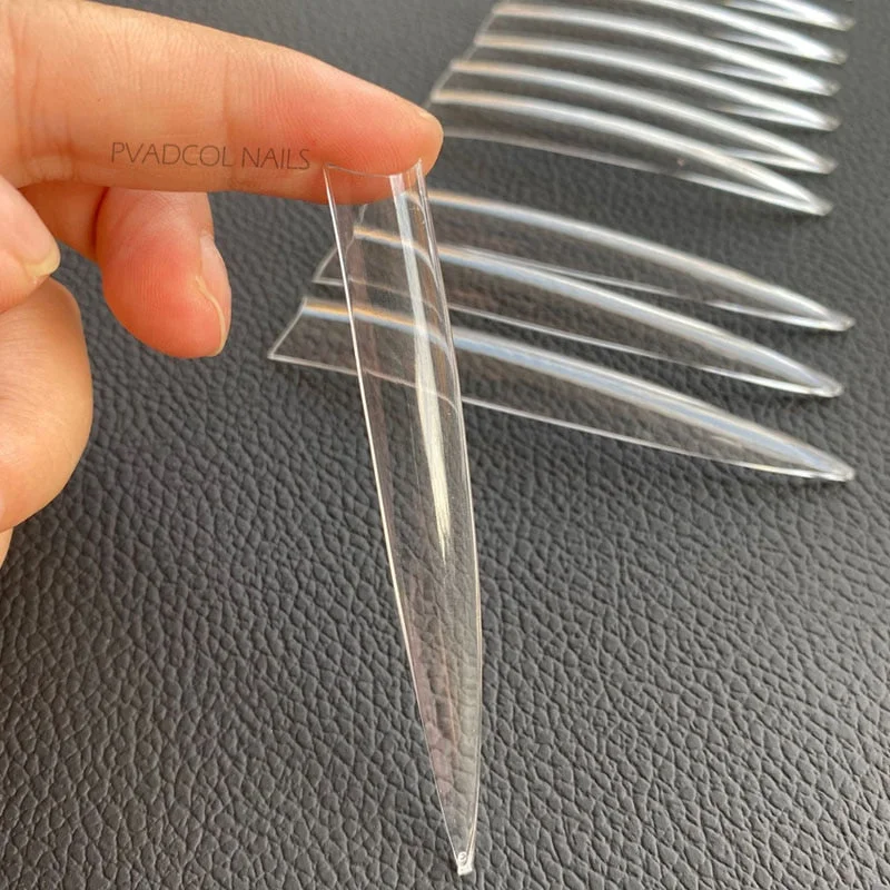 120pcs/bag C Curve XXXL Extra Long Stiletto False Nail Tips Half Cover Fake Nails Acrylic Salon Supply-Nail Inspo