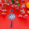 Full Bead Embroidery Keychain Lotus Printed Craft Gifts(10x9cm)