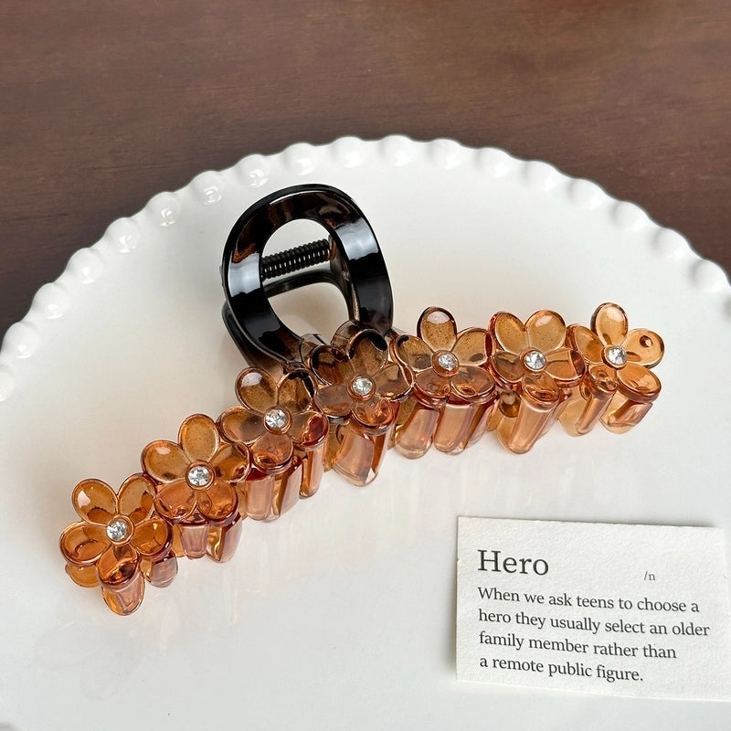 Women’s Retro Flower Plastic Resin Flowers Hair Claws