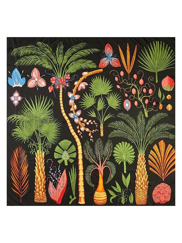 Cartoon Printed Square 130cm Big Square Scarf