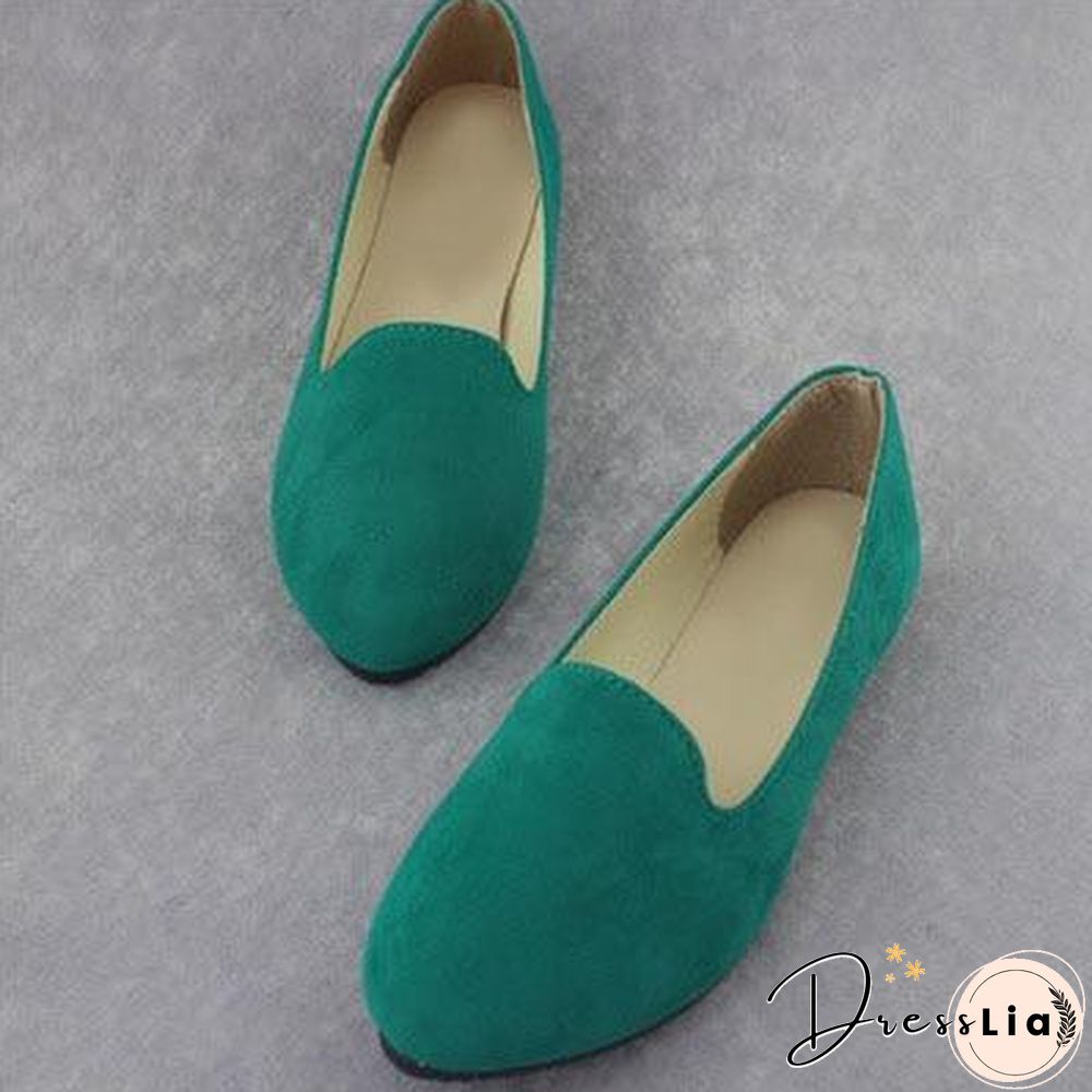 Plus Size Women Candy Color Loafers Flats Sweet Casual Shoes