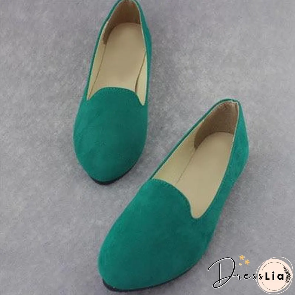 Plus Size Women Candy Color Loafers Flats Sweet Casual Shoes